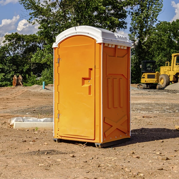 how often are the portable toilets cleaned and serviced during a rental period in Brooks Minnesota